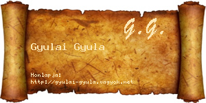 Gyulai Gyula névjegykártya